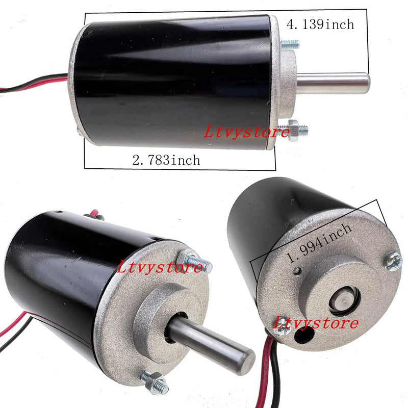 12V Permanent Magnet DC Motor, 30W 3500RPM High Speed CW/CCW Electric Gear Motor for DIY Generator, Micro Speed Reduction Geared Motor 12V 3500RPM