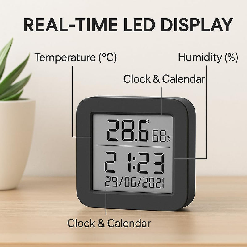Universal WiFi IR Blaster Hub with Temp & Humidity Monitor (IR Only - No RF Blinds/Garages) - Smart Home Automation for AC, TV & Audio - Compatible with Smart Life Tuya Alexa Google