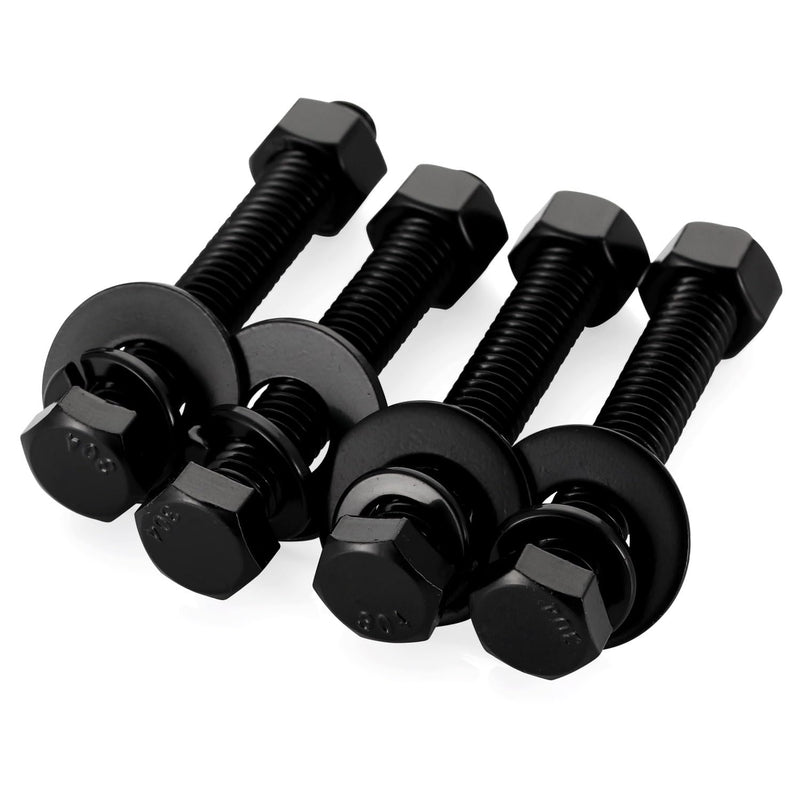 1/4-20 x 3 Hex Head Screws Bolts, Nuts, Flat & Lock Washers, Fully Threaded, Stainless Steel 18-8, Black Oxide Finish, 8 Sets 1/4-20 x 3"