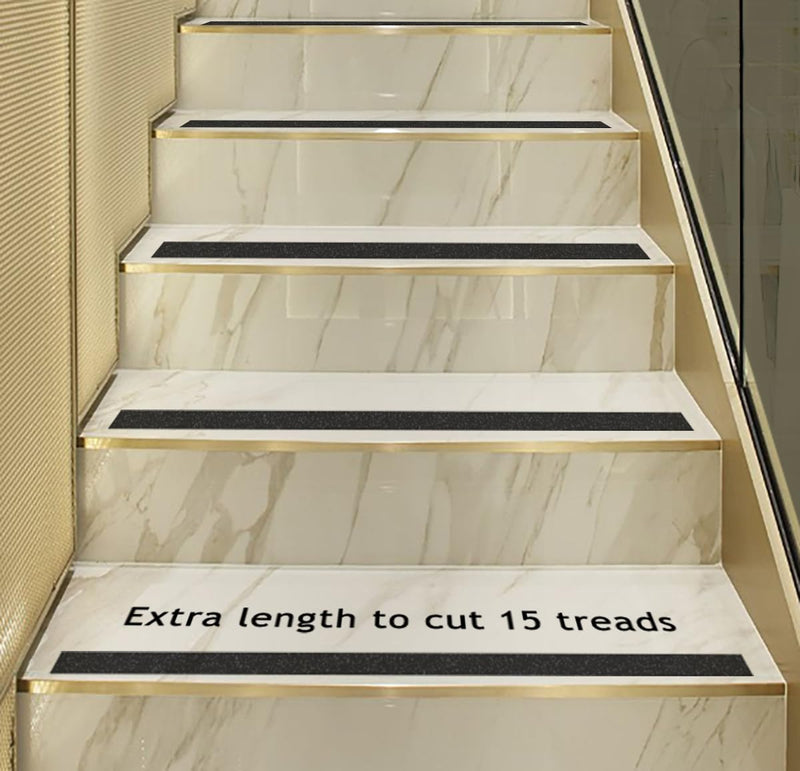 CHESK Grip Tape BLACK Anti Slip Tape for Stairs Waterproof 2in x 30Ft Indoor/Outdoor Stair treads Non Slip Skateboard Grip Tape Friction Non Skid Tape Steps Strips Adhesive Shower Floor Grips stickers 2in x 30 ft
