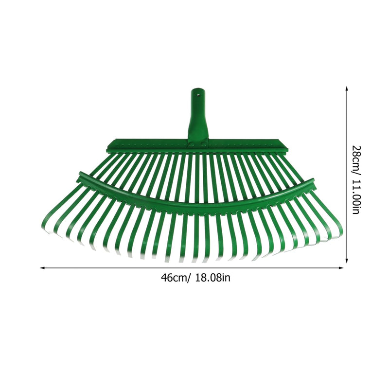 SUPVOX 25 Tine Heavy Duty Steel Leaf Rake for Lawn and Garden, Detachable Head for Easy Storage, Comfortable Grip for Leaves, Grass, and Debris Cleaning
