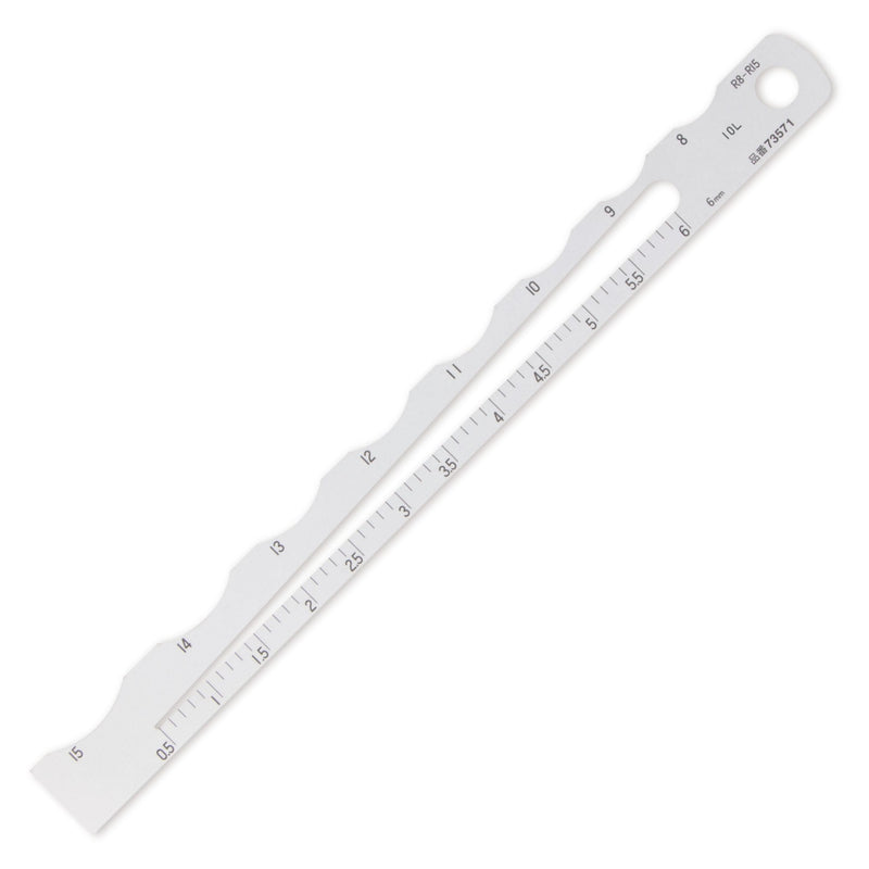 Shinwa Sokutei 73571 Radius Scale A-2 R8-15 測定範囲:Rゲージ/R8~15mm