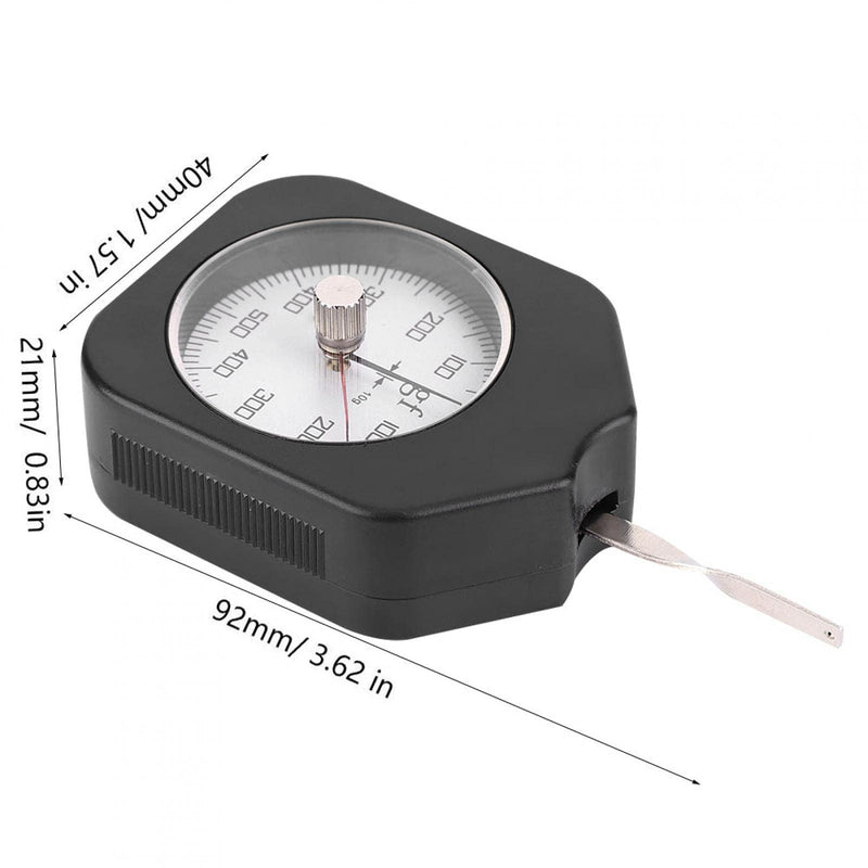 Spring Tension Gauge,SZG Dial Tension Gauge Meter with Dual Pointer Tensionmeter for Pull Pressure Testing SZG-500-2 Rotational for Relay Contact Pressure Electronic Switch