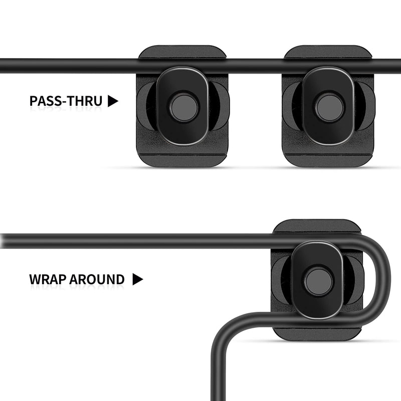 Pressure Switch Cable Guides, Light Pressure Switch Cable Clips -8 Pack(Black) Black 8 Pack