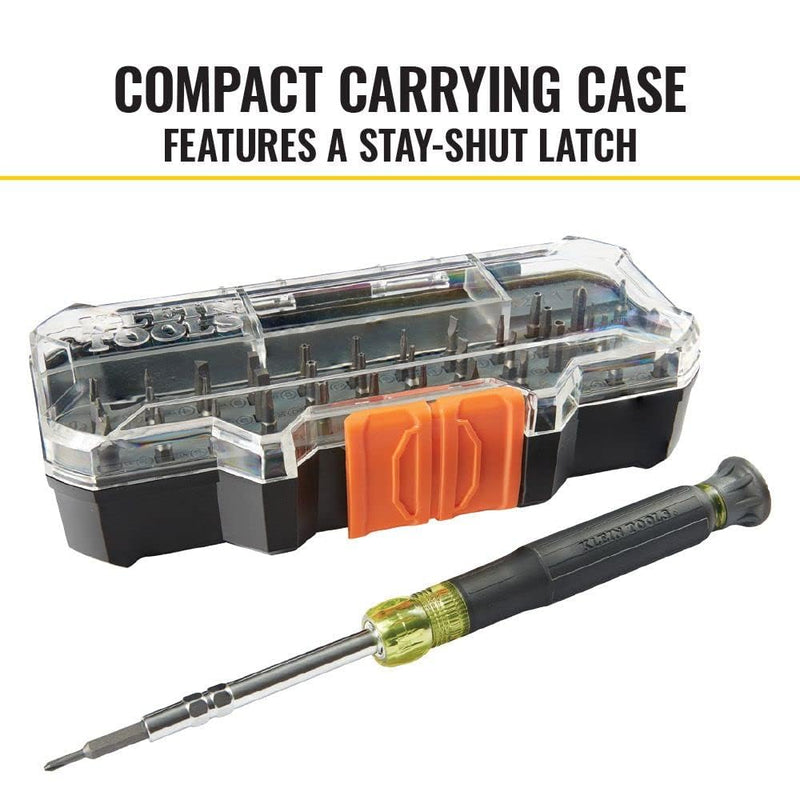 Klein Tools 32717 Precision Screwdriver Set with Case, All-in-One Multi-Function Repair Tool Kit Includes 39 Bits for Apple Products 39 Bit Driver Set