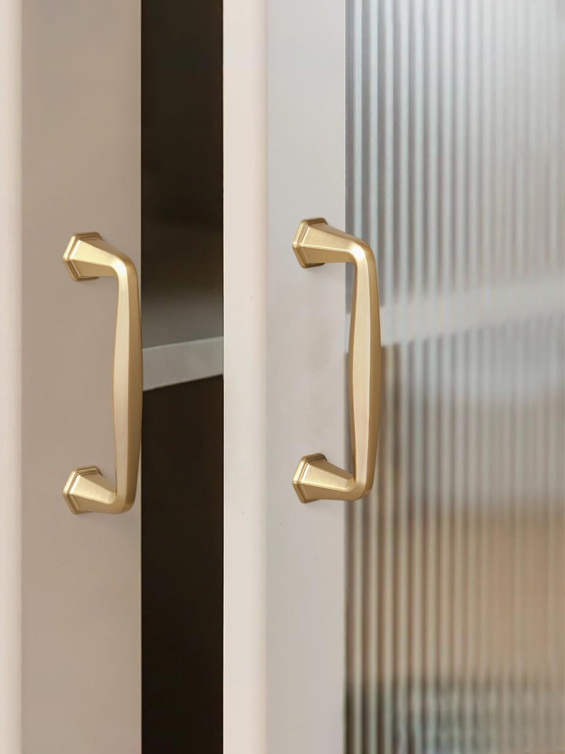 5 Pack Champagne Bronze Cabinet Pulls 3" Hole Center | Drawer Pulls Dresser Handles Hardware Bathroom Zinc Alloy 3"(76mm) hole center 5