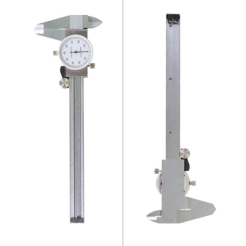 6 inch Dial Caliper Imperial Stainless Steel Shockproof Measuring Measurement 4-Way Dial Caliper 0.001" with Plastic Case