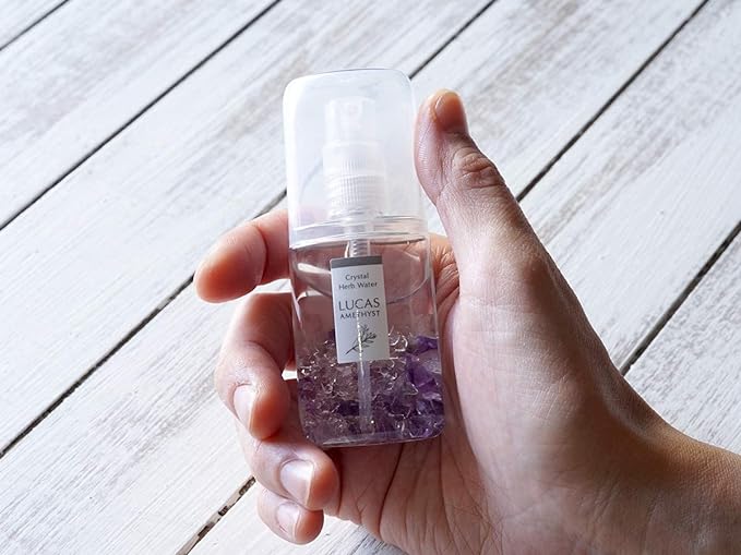 LUCAS White Sage Purifying Spray, Lucas/Smudging, Cleanser, Yoga and Meditation, (Amethyst: Healing, Restful Sleep / Lavender & White Sage Scent, 0.7 fl oz (20 ml), For on the Go) - NewNest Australia