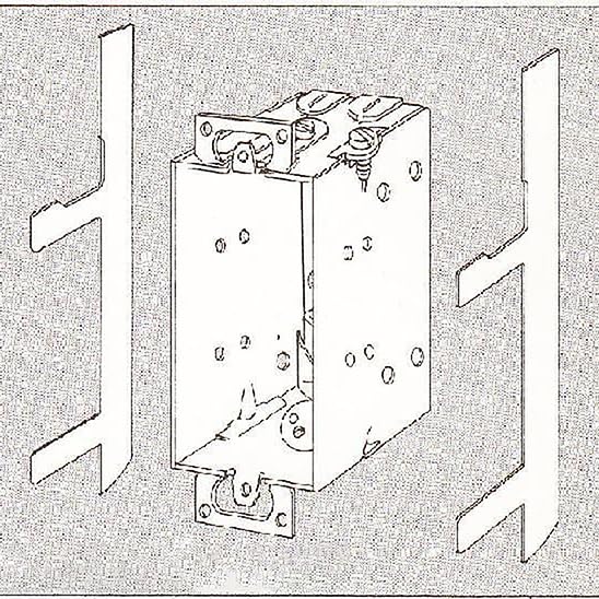 4Pcs Switch Box Support, Electrical Box Mounting Straps, Accessories for Use with Boxes with Plaster Ears 4