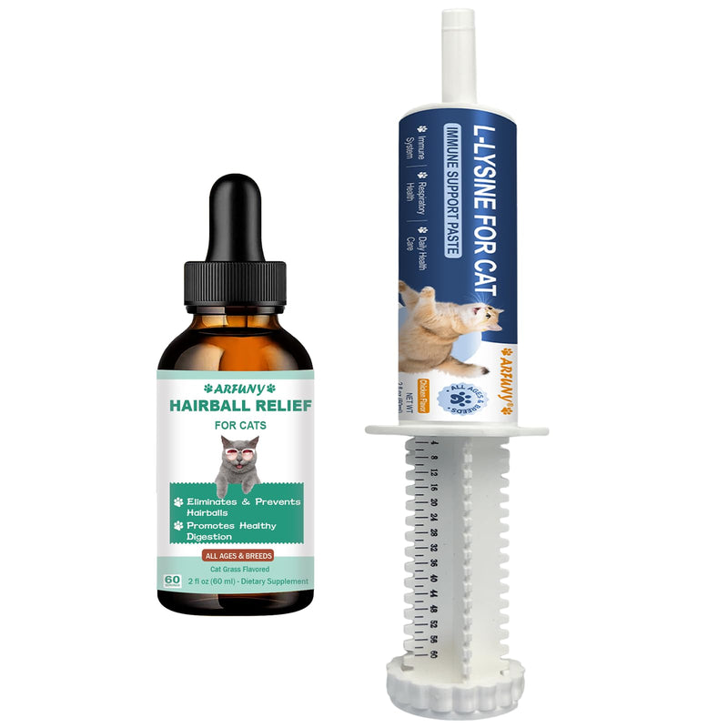 Cat Hairball Remedy - Kitten Furball Treatment - Supports Skin & Coat, Digestion & Lysine for Cats - Immune System, Normal Eye Function and Respiratory Health