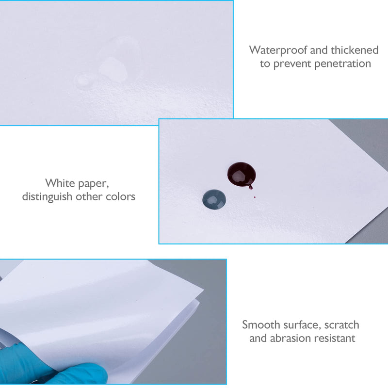 100 Sheets Disposable Dental Mixing Pads - 2 Sides Mixed Paper Multi Purpose Waterproof Mixing Boards for Blend Dental Repairs Fillings Material Composites Rubber Based (Large) Large