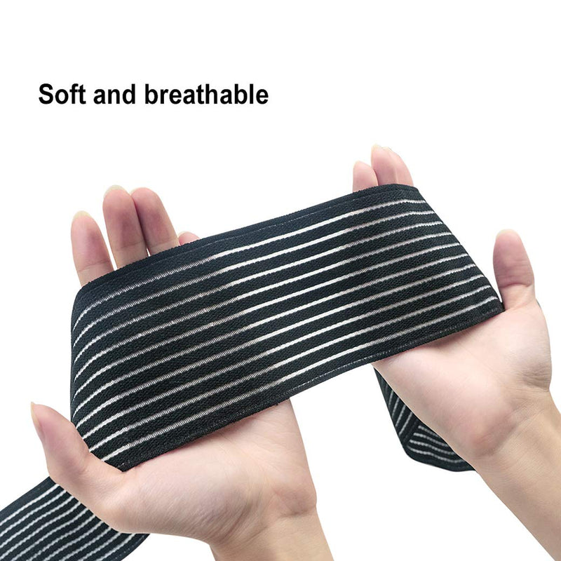 Luwint Bounce Breast Compression Band - Post Surgical Implant Stabilizer Strap Support Brace Bandage Black