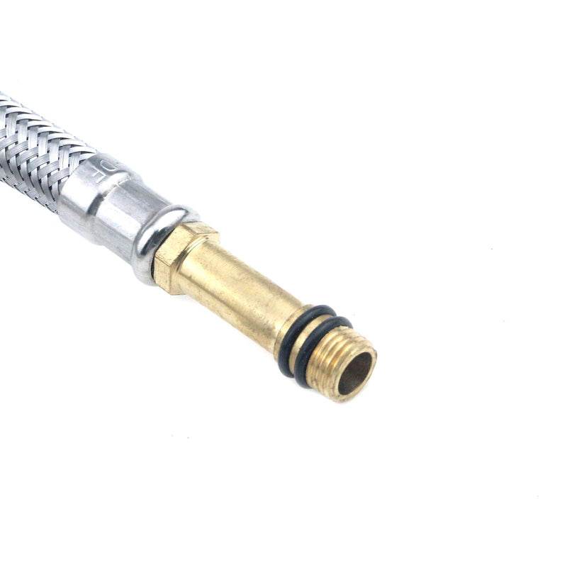 Semetall Faucet Water Supply Lines 2 Pack Stainless Steel Faucet Supply Lines Connector,Braided Supply Hose Female Compression Thread x M10 Male Connector (47 Inch Long) 47" Long Faucet Hose