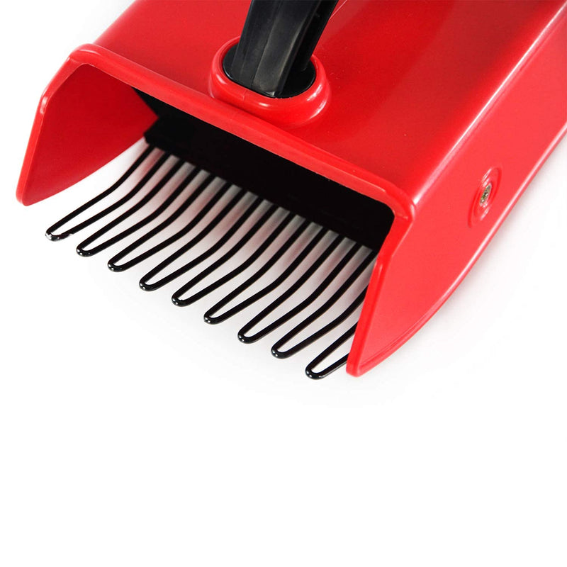 GUGULUZA Berry Picker with Metallic Comb, Plastic Blueberry Picker Scoop with Ergonomic Handle, Huckleberry Picking Rakes for Easier Berry Harvester, 9" x 5.5" (Black&Red) Black&Red