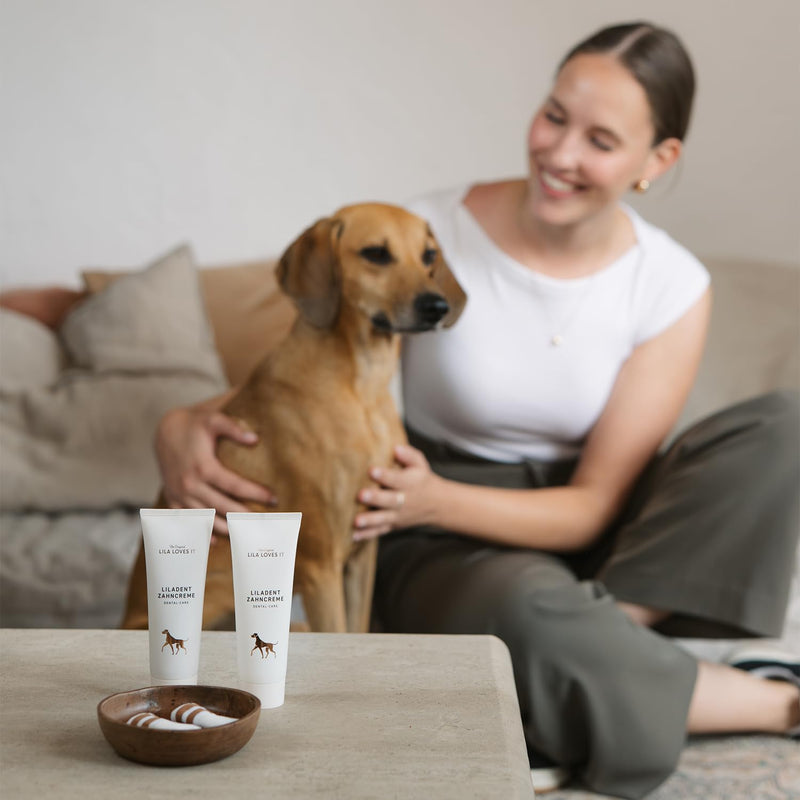 Toothpaste for Dogs - Natural Tooth Cleaning with Coconut Oil, Turmeric & Papaya Extract, Gentle & Effective, for Plaque, Tartar & Bad Breath, LILADENT Dental-Care Mineral by LILA LOVES IT, 75 ml