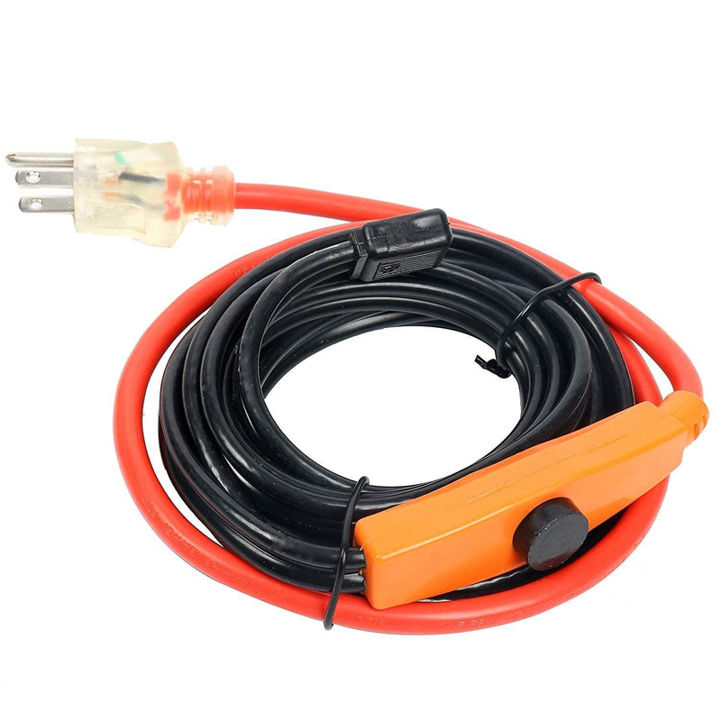 Cold Weather Pipe and Valve Heating Cable with Built-in Thermostat (3 Feet)