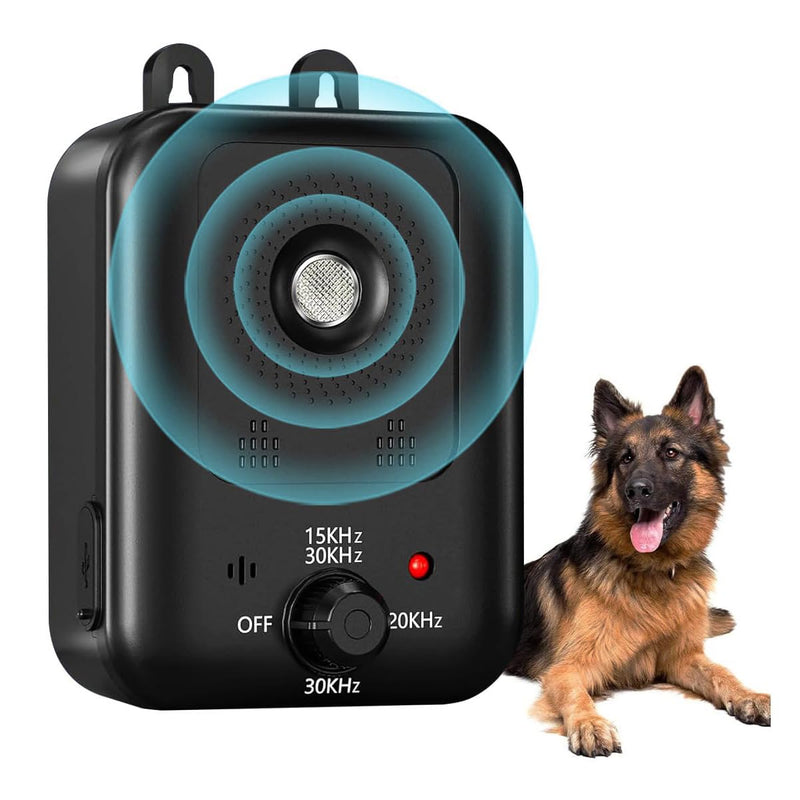 Anti Barking Device for Dogs, Ultrasonic Dog Bark Deterrent Devices, Auto Dog Barking Deterrent Devices, 3 Modes Ultrasonic Bark Box, Dog Barking Stopper Long Range 33ft, for Indoor & Outdoor Use Black