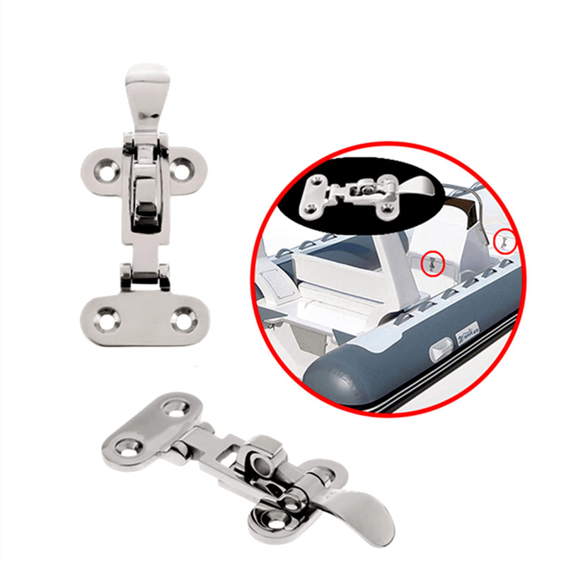Marine Boat Lockable Latch ，316 Stainless Steel Marine Hold Down Clamp Ant-Rattle Locker Hatch Hardware Dinghy Boats Yacht 1