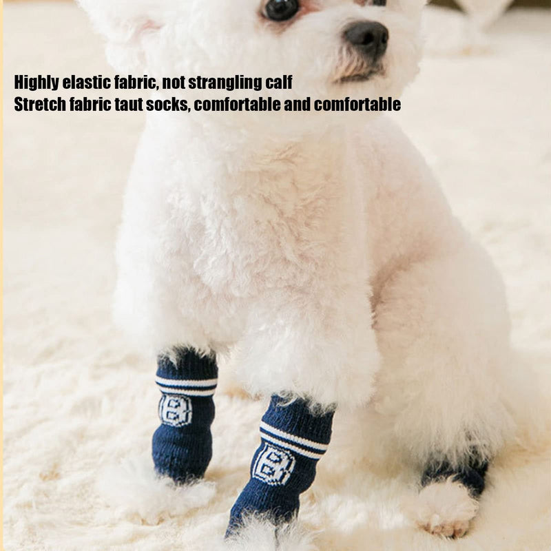 Zerodis 4pcs Pet Dog Elbow Protector, Dog Elbow Knitted Pet Leg Warmers Elastic Pet Leg Hock Protectors Warm Dog Hock Covers Pet Leg Sleeves S