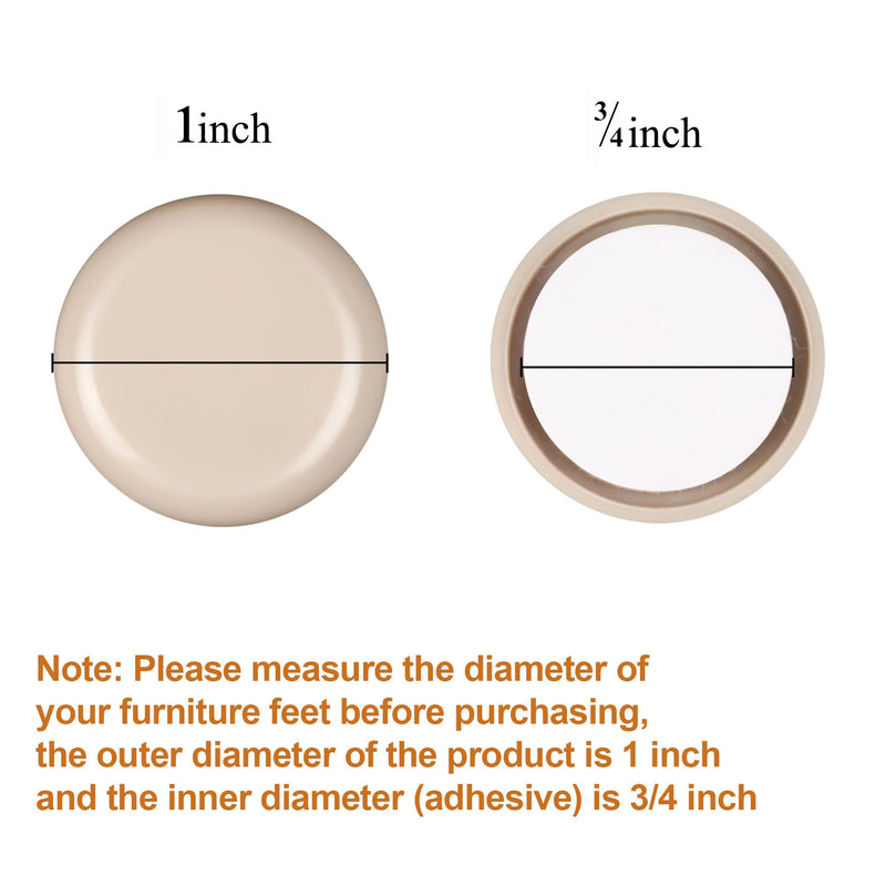 24 PCS Self-Stick Furniture Sliders,1 Inch Furniture Glides for Carpet,Furniture Moving Pads for Furniture-Adhesive Carpet Sliders 1 inch Round