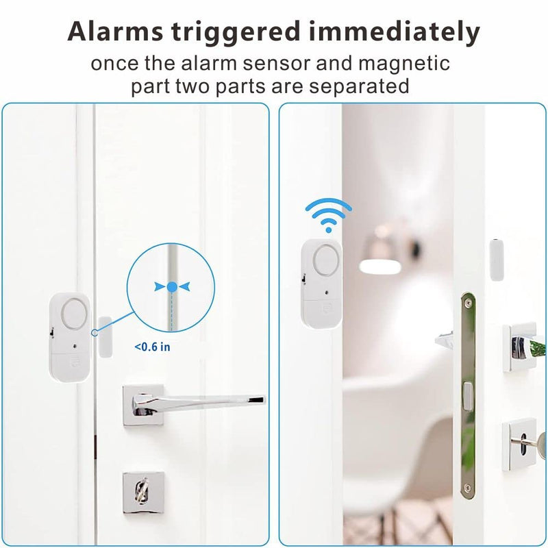 Window and Door Alarm for Kids Safety, 5 Pack Personal Security for Pool, Burglar Alert, Dementia Patients at Home 5pack