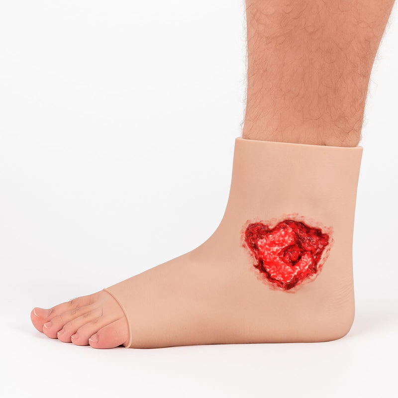 Ankle Bullet Wound Packing Trainer Sleeve | GSW Stop the Bleeding Training Simulator for Hemostasis Practice, Realistic First Aid & Emergency Response Demonstration