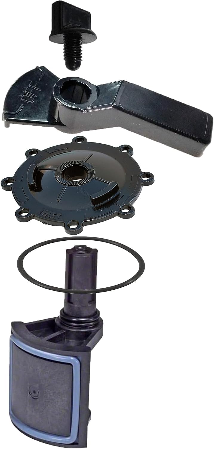ATIE 2-Port/3-Port Pool Valve Rebuild Complete Kit Compatible with Jandy 2-way/3-way 4715, 4716, 4717 Valve and Gray Valves with Diverter Valve 4720, Cover 4606, Handle 7433 (2 Pack) 2 Pack