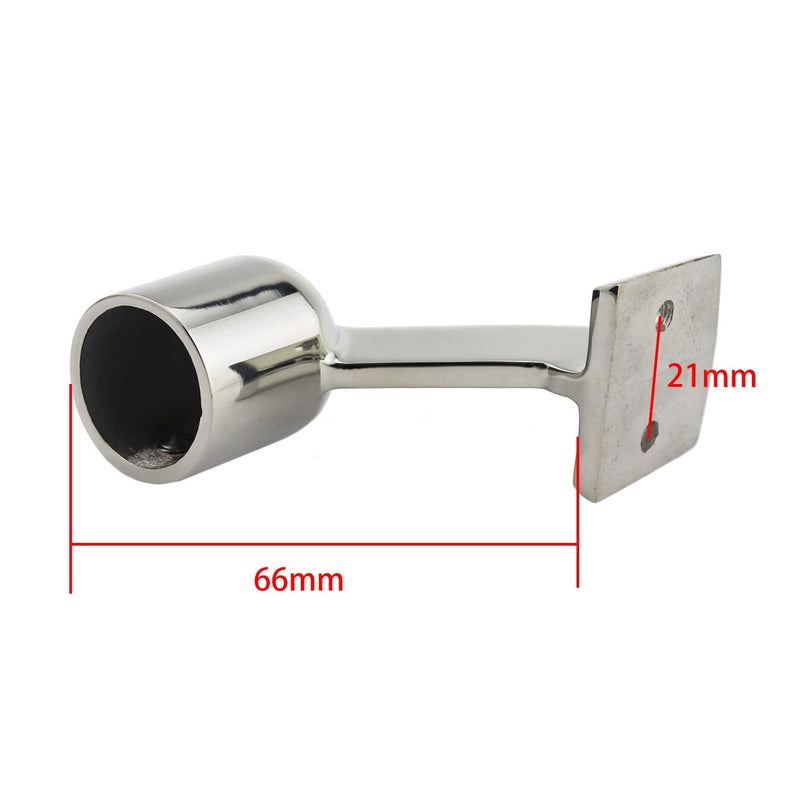 NRC&XRC Marine Boat Yacht Heavy Dudy 316 SS High Leg Hand Rail 60 Degree End Stanchion for Pipe 1 Inch (25mm) 1 in