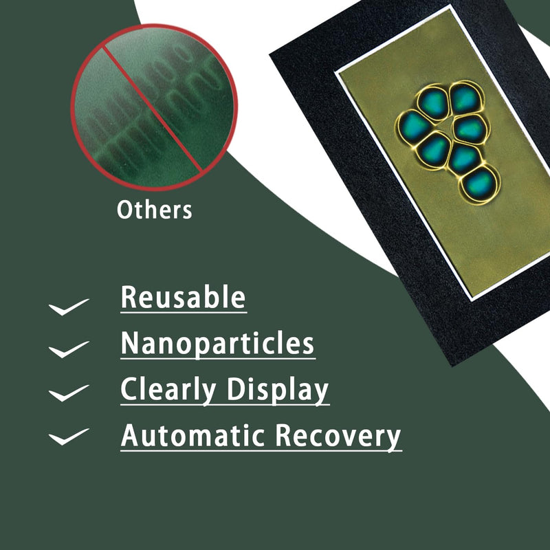 2 x 4 Inch Magnetic Field Viewing Film, Magnetic Field Viewer, Magnetic Flux Display, Magnet Pattern Detector, Scientific Project Teaching, Automatic and Reusable Recovery 2" x 4"