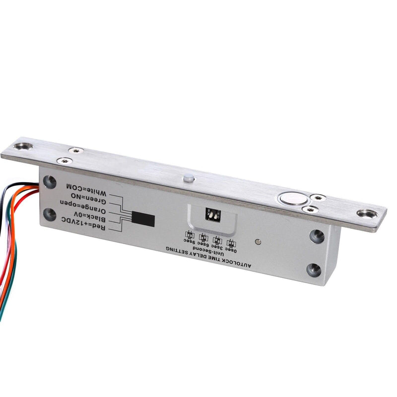UHPPOTE NC Fail Safe DC12V Deadbolt Electric Drop Bolt Plug Narrow Door Lock Time Open Wire
