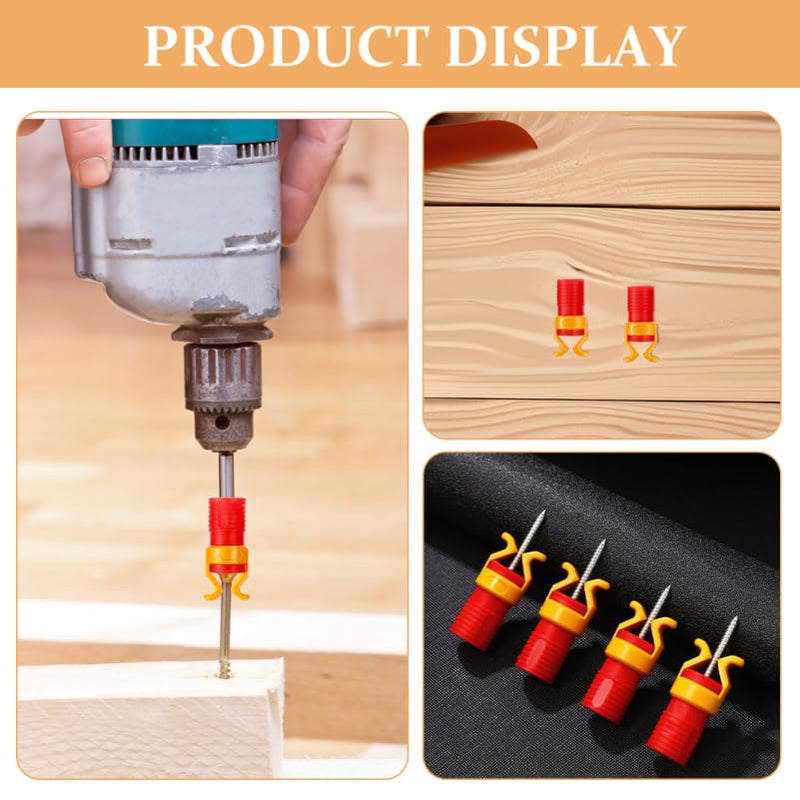 ARTIBETTER 6pcs Screw Gripper Tool For Woodworking Screw Holder Clamp For Drill Plastic Screw Holder Sleeve Screw Clip For Fixing Screws