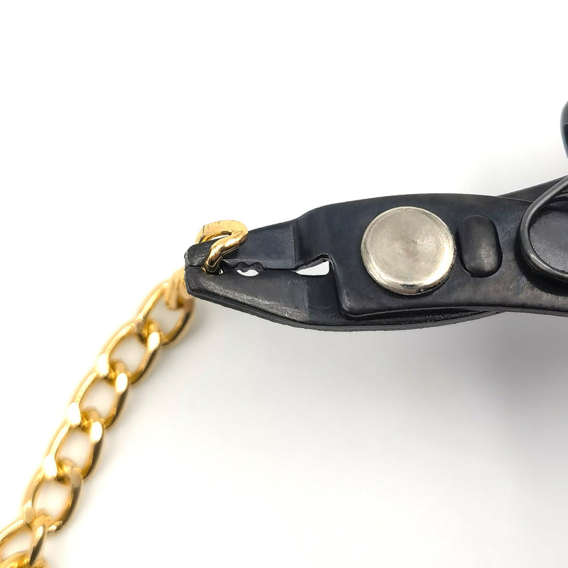 Grounded Plier, Precise Control Unleash Unrivaled Precision for Fine Chain Welding, 3ft Cable Secure Connection, Ideal for Permanent Jewelry Fine Chain Welding, Bule Plier & Black Cable