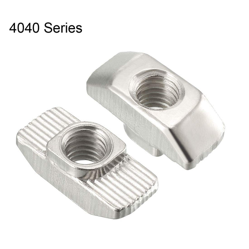 uxcell Sliding T Slot Nuts, M6 Half Round Roll in T-Nut for 4040 Series Aluminum Extrusion Profile, Carbon Steel Nickel-Plated, Pack of 30