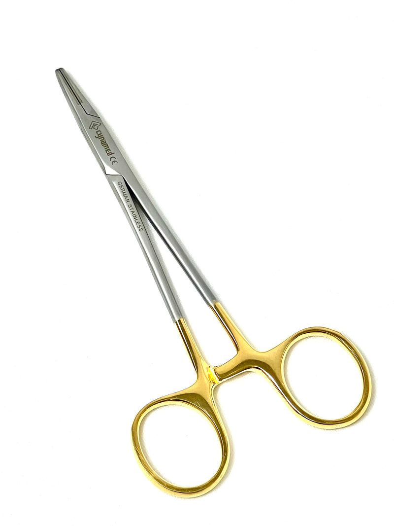 Premium German Mayo Hegar Needle Holder Driver |Needle Driver with Tungsten Carbide Inserts Tip |Dental Medical Ortho Needle Holder Locking| Sizes (Mayo hegar N/H 5") Mayo hegar N/H 5"