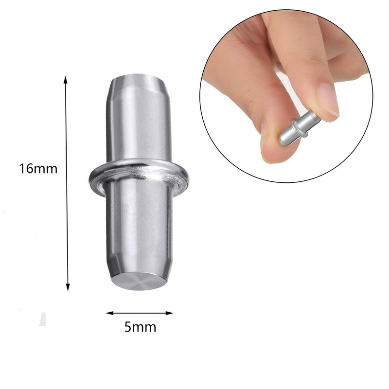 50 Pieces Shelf Pegs 5mm Cabinet Furniture Shelf Support Pegs Nickel Plated