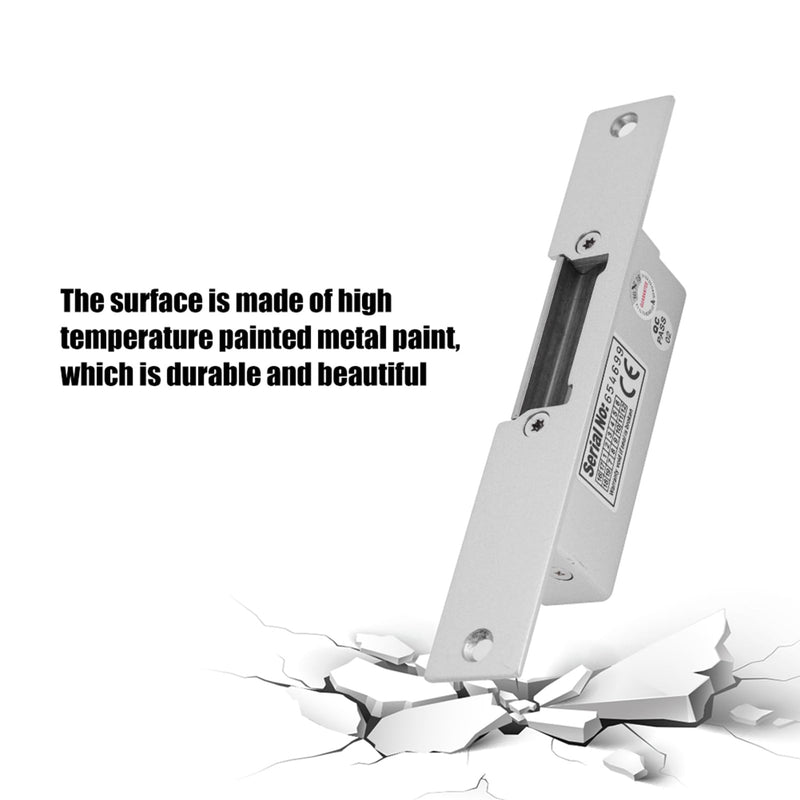 Meiyya Electric Strike, Practical Door Lock, Durable Safe Metal Doors for Wooden Doors(NO Cathode Lock)