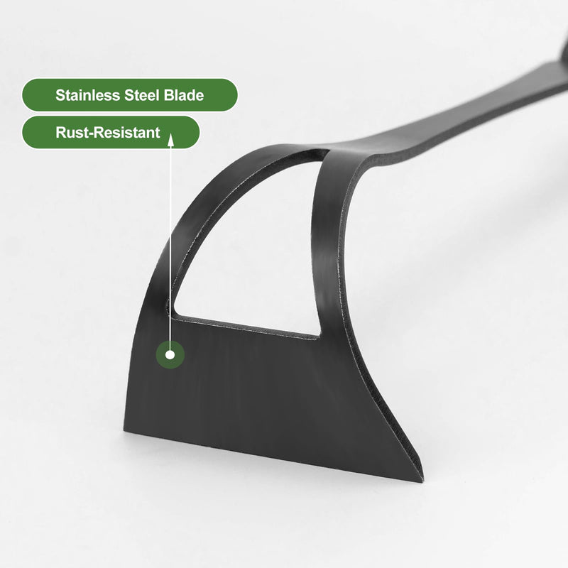 Stainless Steel Bio Onion Hand Hoe, Wooden Handle Garden Weeding Tool, Manual Cultivator
