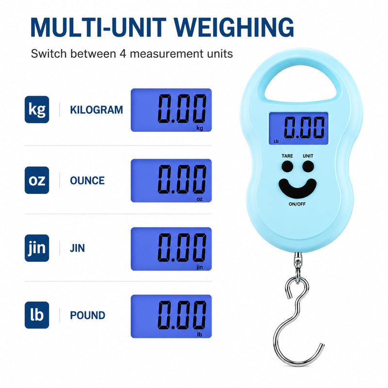 25kg Digital Hanging Scale with Weighing Sling, Portable Suspension Spring Scale Kit for Small Animals, Livestock, Packages, Farm & Industrial Weighing Tool