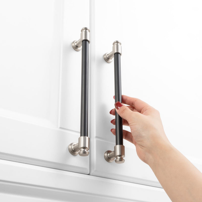 KOOFIZO 10 Pack 7-1/2 in Black & Nickel Cabinet Pull, Drawer Handles P11 Black + Brushed Nickel 7-1/2" CC