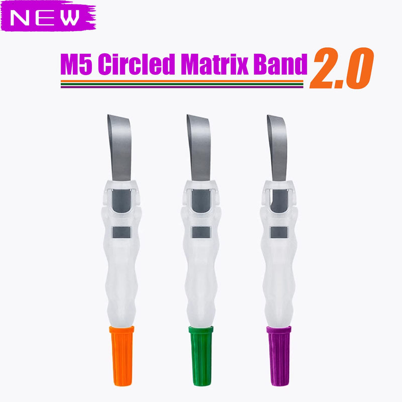 24pcs Metal Restoration Matrix Bands, Dental Matrix Bands with 180° Adjustable Retainer, Dental Sectional Matrix Bands, Matrix Bands for Dental Restorations. (Purple) Purple