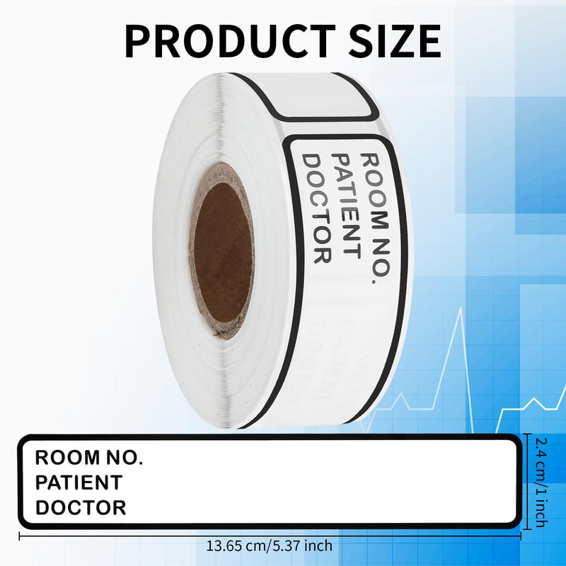 200 Pieces Binder Spine Stickers Patient Chart Binder 5.37 * 1inch Patient Id Adhesive Medical Chart Labels for Medical Chart Labels Storage Bins(Room No. / Patient/Doctor)