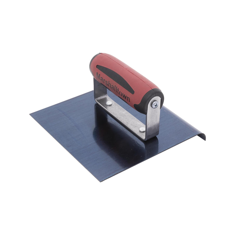MARSHALLTOWN Straight Concrete Edger, 6 x 6 Blue Steel Blade, 5/8 Lip x 1/2 Radius, Made in The USA, 163BD 6 x 6 x 5/8 x 1/2