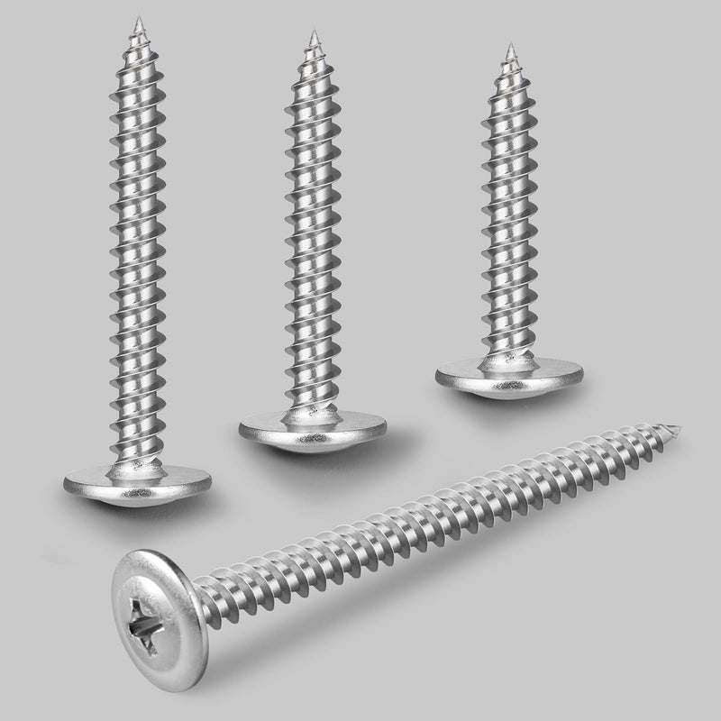 #8 x 1-1/2 Inch Wood Screws Phillips Modified Truss Head Stainelss Steel 410 Self Tapping Metal Screws,Silver(0.5Ib,60Pcs) 8 x 1-1/2" 0.5lb Box