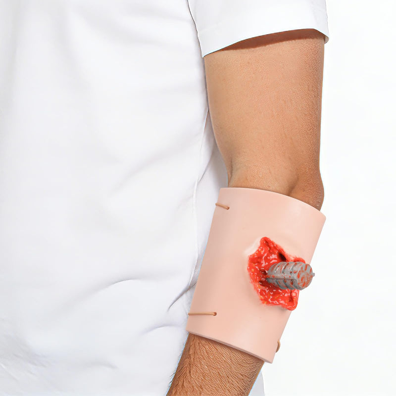 Wound Packing Trainer, Wearable Puncture Wound Trainer for Realistic Wound Dressing Practice, Foreign Object Wound Care Training Simulator