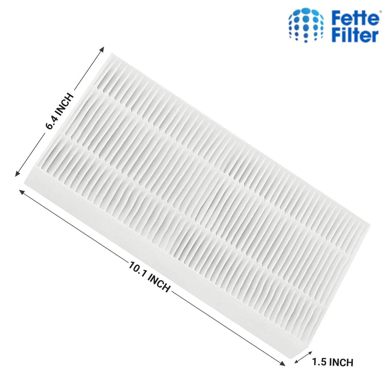 Fette Filter - 4 Pack Replacement Filter U Compatible with Honeywell Clean U Filter HRF201B and Febreze FRF102B For HHT270, HHT290 & Febreze FHT170, FHT180, FHT190. 5" x 10" x 1.4"