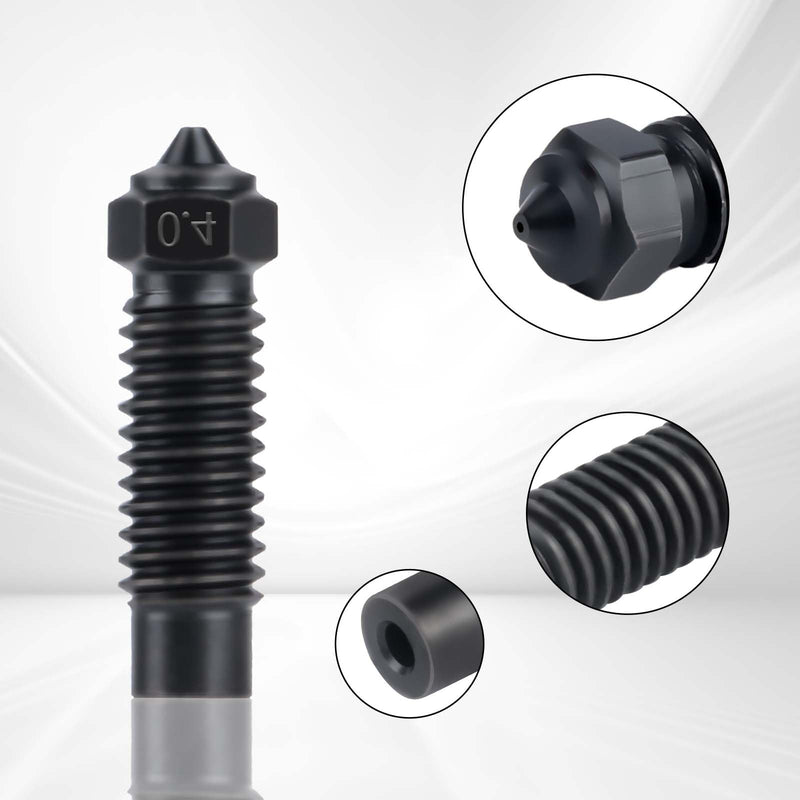 5Pcs 0.4mm Hardened Steel Nozzle for Elegoo Neptune 4 Plus/Neptune 4 Max, Hardened Steel Extruder Hotend Nozzles for Neptune 4 Plus/Neptune 4 Max 3D Printers