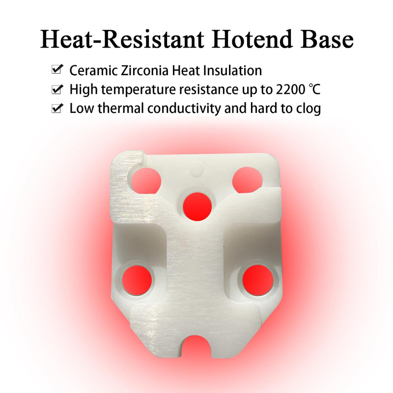 1PK Kobra X Hotend Heating Assembly Kit & 2PK 0.4MM Hardened Steel Nozzle | Wear-Resistant Integrated Nozzles, Ceramic Zirconia Insulated Base, 2200°C Heat-Resistant with Thermistor & Heater Cartridge