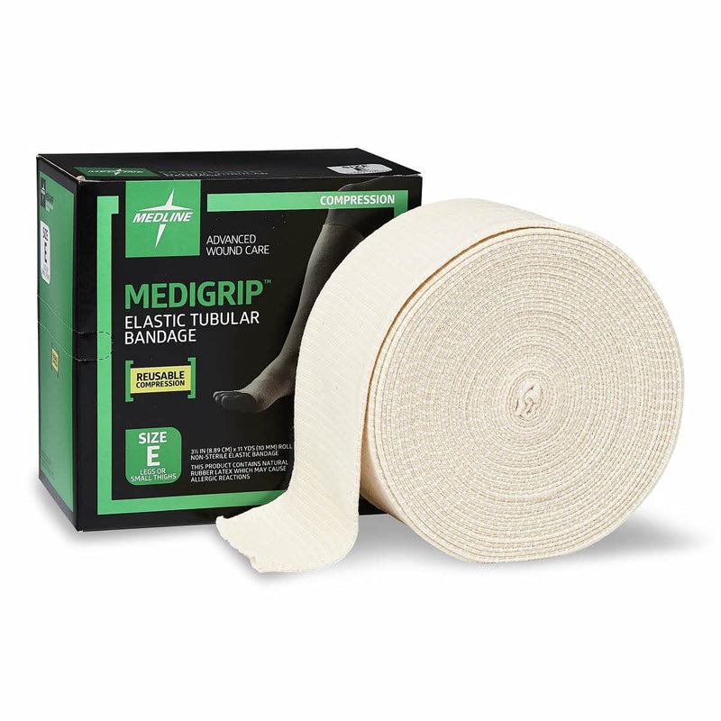 Medline Medigrip Elastic Tubular Bandages, Size E, For Legs or Small Thighs