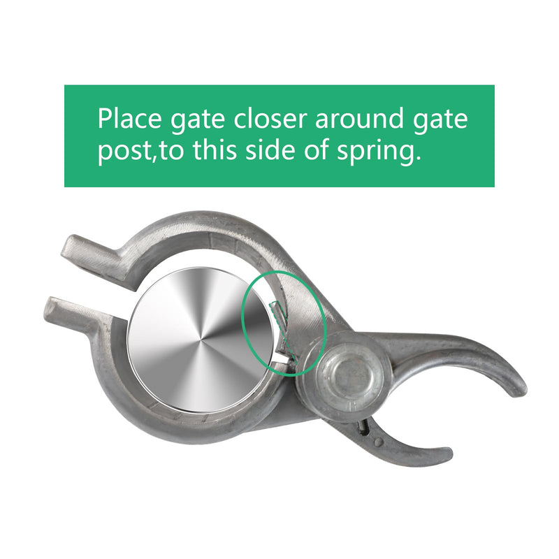 2-3/8" (2-1/2") x 1-3/8" Durable Chain Link Spring Loaded Gate Closer. Fence Lock gate Closer Outdoor (2-3/8" (2-1/2") x 1-3/8") - Please Carefully Review The Installation. 2-3/8" (2-1/2") x 1-3/8"