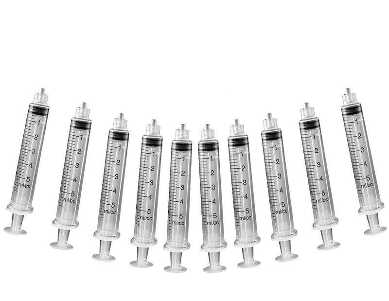 Creative Hobbies® Glue Applicator Syringe for Flatback Rhinestones & Hobby Crafts, 5 Ml with 18 Gauge Precision Tip - Value Pack of 10